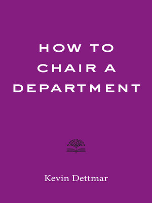 cover image of How to Chair a Department